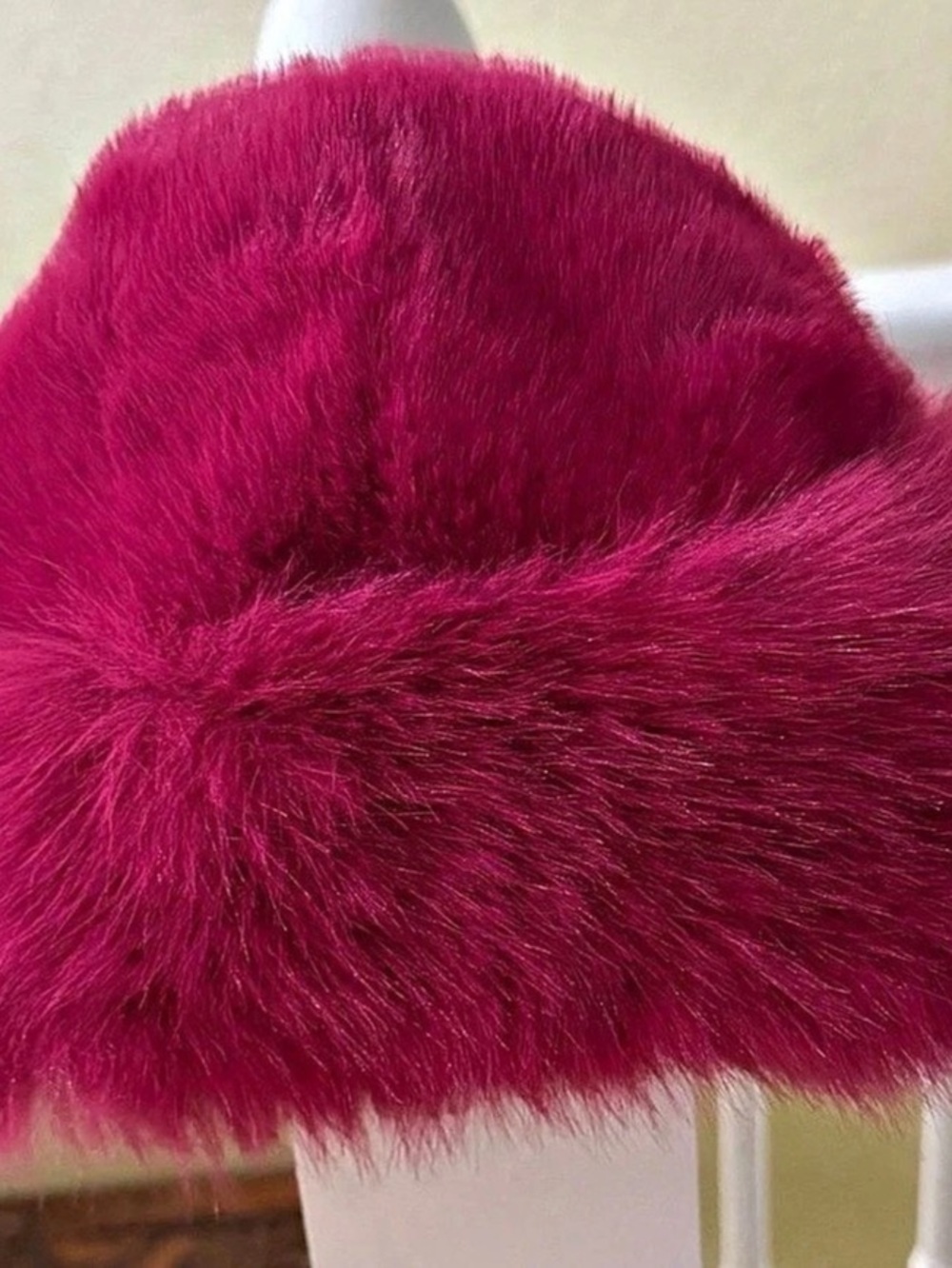 Pink Fur Hat Like New